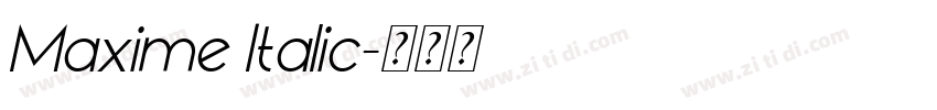 Maxime Italic字体转换